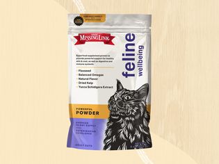 Cat supplements we recommend on an orange background